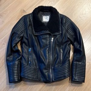 Abercrombie and Fitch man made leather jacket.